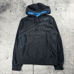 Black Fox Racing Hoodie Blue Accents Mesh Hood